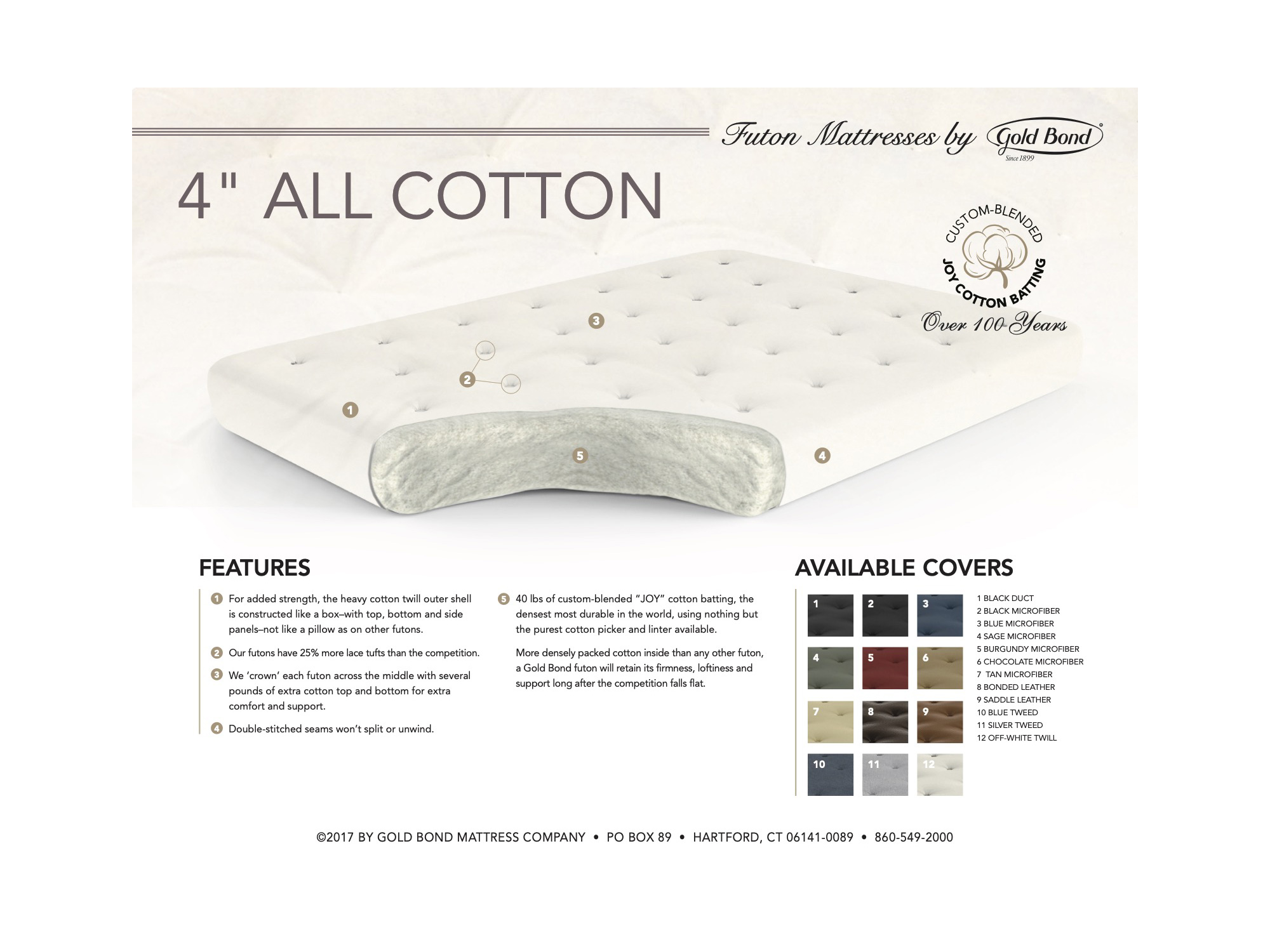 4 all cotton futon