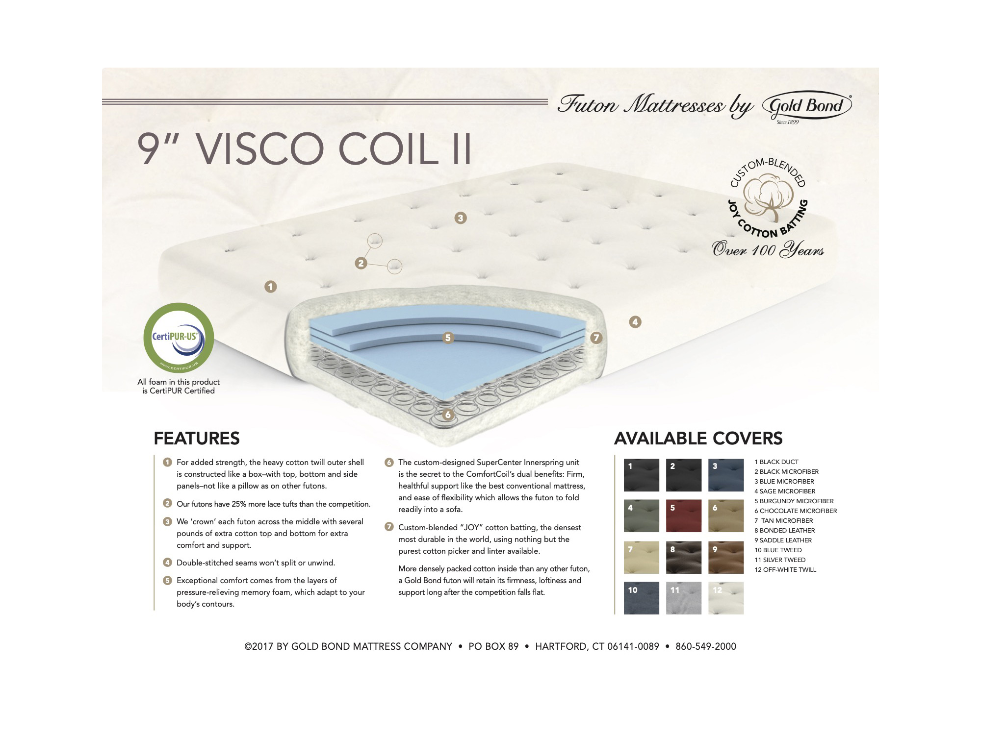 9 visco coil futon