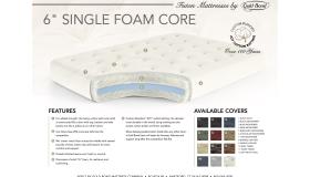 6 single foam futon